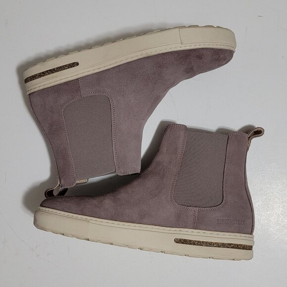 Birkenstock Bend Chelsea Boots Womens 39 8 8.5 Suede Comfort Casual Faded Purple - Picture 2 of 9